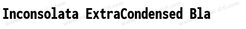 Inconsolata ExtraCondensed Black字体转换